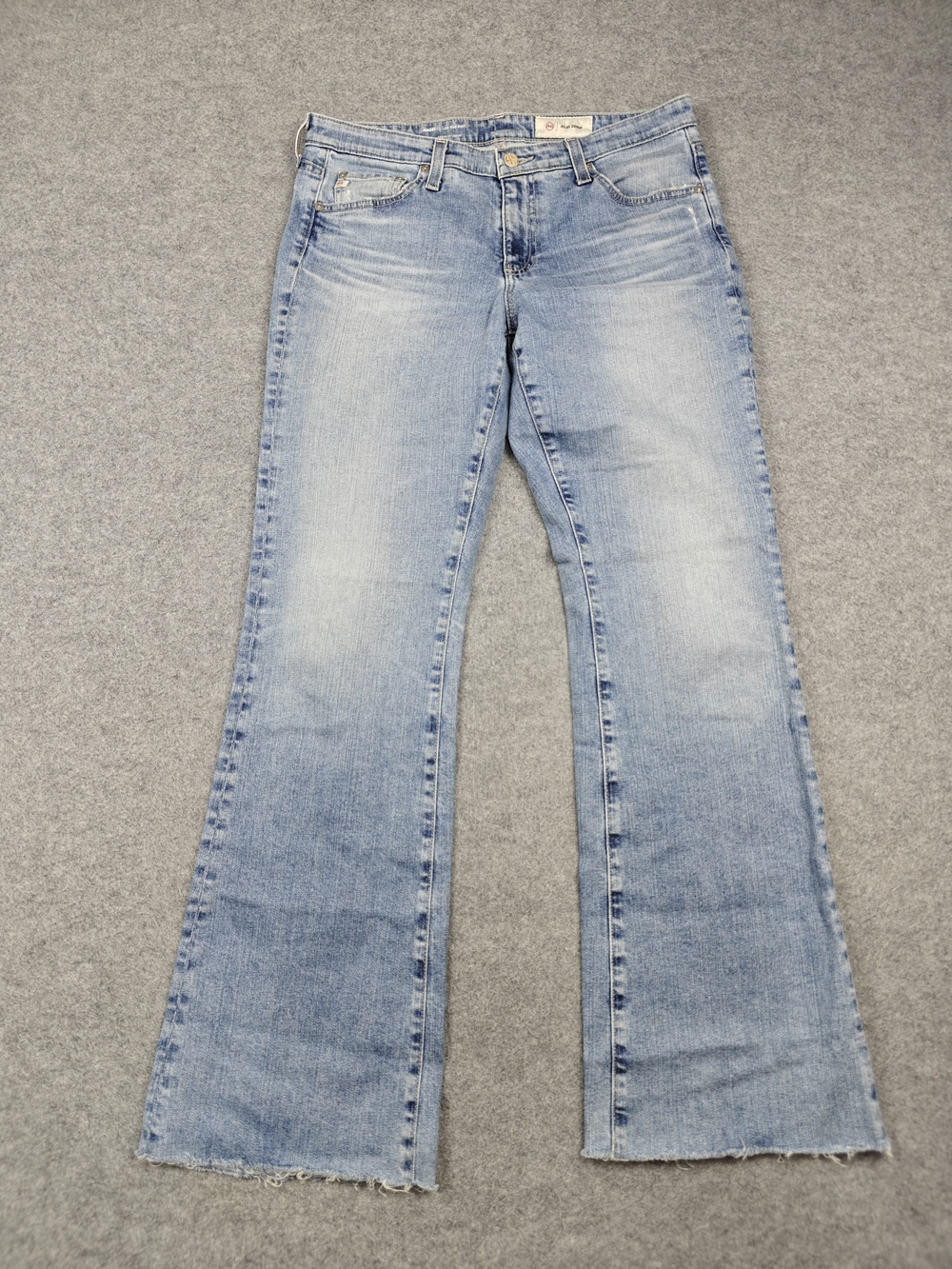 Adriano Goldschmied AG Jeans Womens 30 Blue Light Bootcut Low Rise Frayed Hem